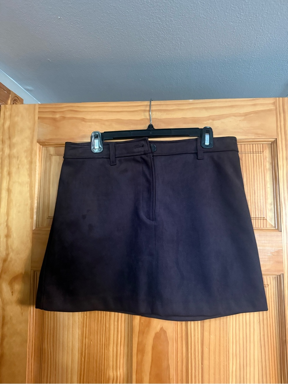 H&M Women’s Brown Suede A-Line Skirt